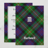 Tartan der Clan MacDonell of Glengarry Einladung (Vorne/Hinten)