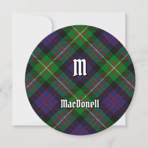 Tartan der Clan MacDonell of Glengarry Einladung