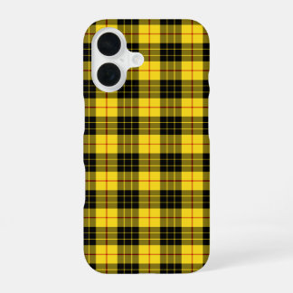 Tartan der Clan MacLeod Gelb und Schwarz Karo iPhone 16 Hülle