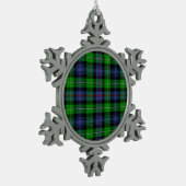 Tartan der Mackenzie Schneeflocken Zinn-Ornament (Links)