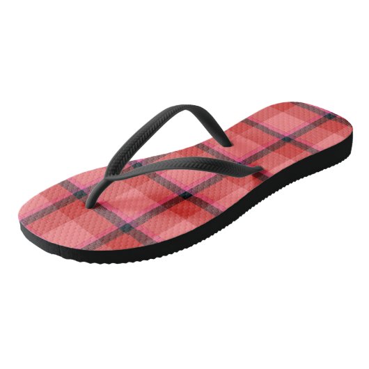 Tartan-Design Badesandalen (Schrägansicht)