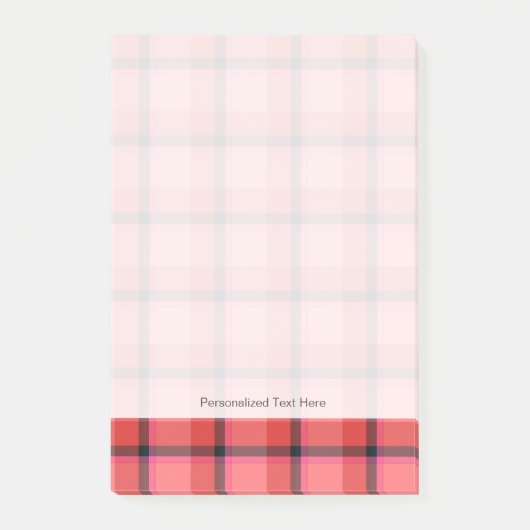 Tartan-Design Post-it Klebezettel (Vorderseite)