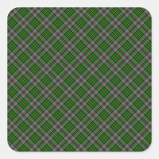Tartan Designed Print (Kanada) Quadratischer Aufkleber (Vorderseite)