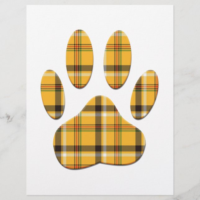 Tartan Dog Paw Print (Vorderseite)