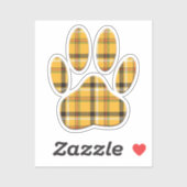 Tartan Dog Paw Print Aufkleber (Blatt)