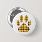 Tartan Dog Paw Print Button (Vorne & Hinten)