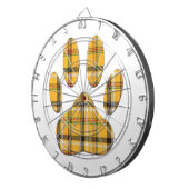 Tartan Dog Paw Print Dartscheibe (Vorderseite rechts)
