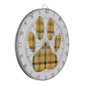 Tartan Dog Paw Print Dartscheibe (Vorderseite Links)