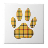 Tartan Dog Paw Print Fliese (Vorderseite)
