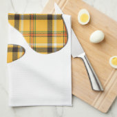 Tartan Dog Paw Print Handtuch (Viertel Falte)