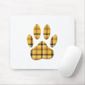 Tartan Dog Paw Print Mousepad (Mit Mouse)