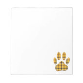 Tartan Dog Paw Print Notizblock (Vorderseite)