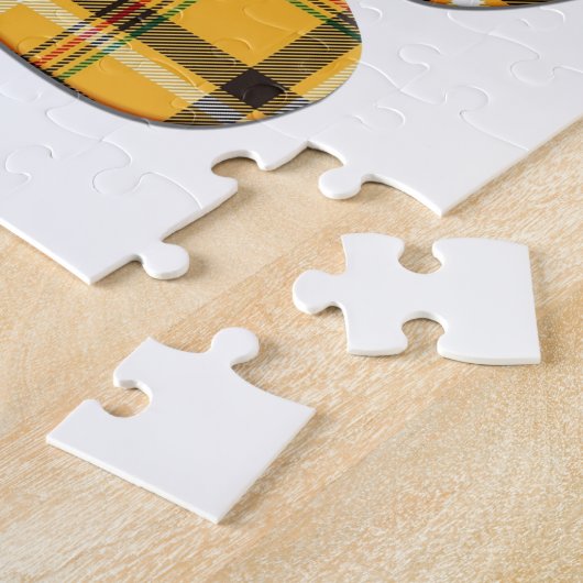 Tartan Dog Paw Print Puzzle (Seite)