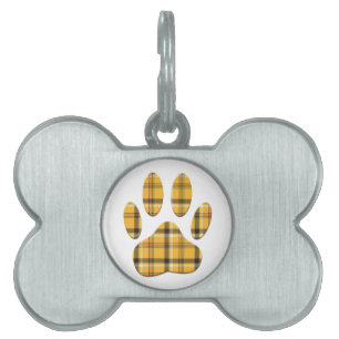 Tartan Dog Paw Print Tiermarke
