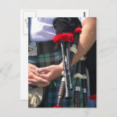 Tartan-Dudelsäcke Postkarte (Vorne/Hinten)