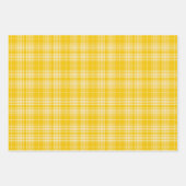 Tartan - Dunkelgelb bis pastellgelb Geschenkpapier Set (Vorderseite)
