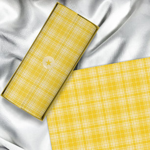 Tartan - Dunkelgelb bis pastellgelb Seidenpapier