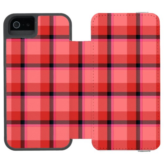 Tartan-Entwurf Incipio iPhone Geldbeutel-Hülle (Folio Geöffnet)