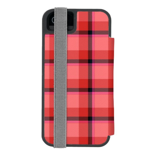 Tartan-Entwurf Incipio iPhone Geldbeutel-Hülle (Folio Rückseite)