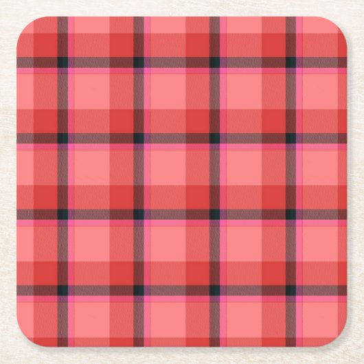 Tartan-Entwurf Rechteckiger Pappuntersetzer (Vorderseite)