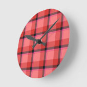Tartan-Entwurf Runde Wanduhr (Winkel)