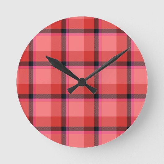 Tartan-Entwurf Runde Wanduhr (Vorderseite)