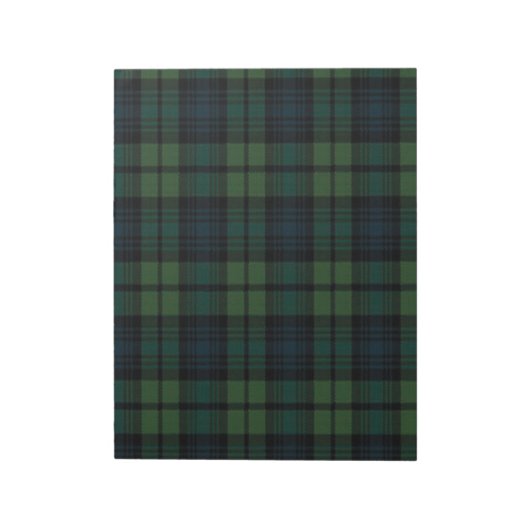 Tartan Fabric 11" x 8,5" Notepad - 40 Seiten Notizblock (Rotiert)