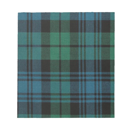 Tartan Fabric 5.5" x 6" Notepad - 40 Seiten Notizblock (Vorderseite)