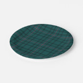 Tartan Fabric 7" Rundpapierplatte Pappteller (Schrägansicht)