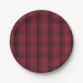 Tartan Fabric 7" Rundpapierplatte Pappteller (Vorderseite)