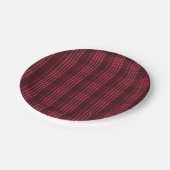Tartan Fabric 7" Rundpapierplatte Pappteller (Schrägansicht)