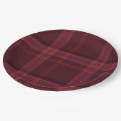 Tartan Fabric 9" Rundpapierplatte Pappteller (Schrägansicht)