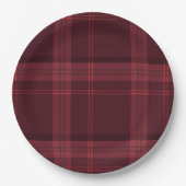 Tartan Fabric 9" Rundpapierplatte Pappteller (Vorderseite)