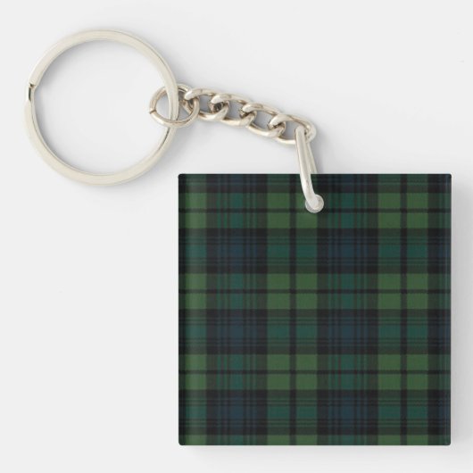 Tartan Fabric Acrylic Schlüsselanhänger (Vorderseite)