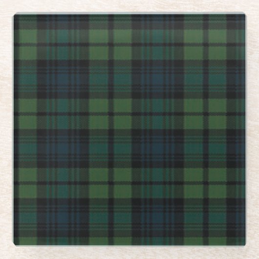 Tartan Fabric Glass Untersetzer (Vorderseite)