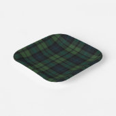 Tartan Fabric Paper Plate Pappteller (Gewinkelt)