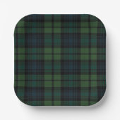 Tartan Fabric Paper Plate Pappteller (Vorderseite)