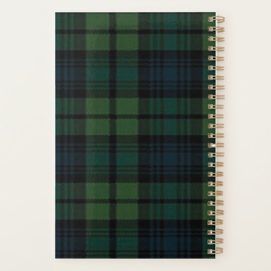 Tartan Fabric Planner Planer (Rückseite)