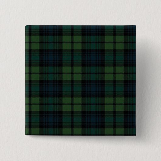 Tartan Fabric Square Button (Vorderseite)