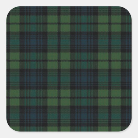 Tartan Fabric Square Stickers (Vorderseite)