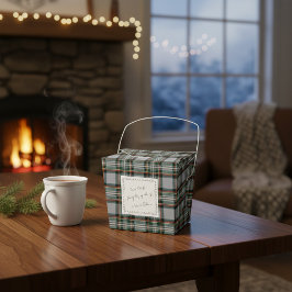 Tartan Favor Box mit handgeschriebener, individuel Geschenkschachtel