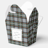 Tartan Favor Box with Custom Hand-Drawn Note Geschenkschachtel (Geöffnet)