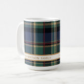 Tartan Frohe Weihnachten Goldrahmen ID1141B Kaffeetasse (Vorderseite Links)
