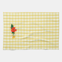 Tartan gelbes einfaches Wildblumenmuster