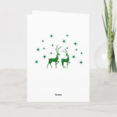 Tartan gemusterte Weihnachtsglocke, Rentiere irisc Feiertagskarte (Rückseite)