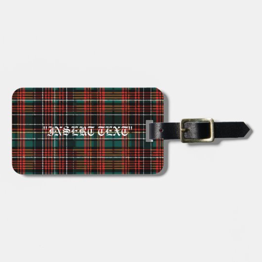 Tartan Gepäckanhänger (Vorderseite horizontal)