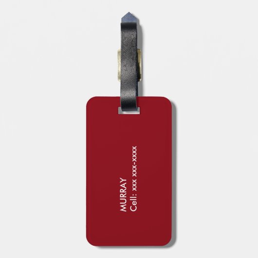 Tartan Gepäckanhänger (Rückseite vertikal)