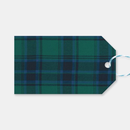 Tartan Geschenktag Geschenkanhänger (Vorderseite (Horizontal))
