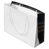 Tartan Geschenktasche - Große Geschenktüte (Rückseite Schrägansicht)