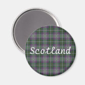 Tartan Gift Magnet — Souvenir of Scotland (Vorderseite/Rückseite)